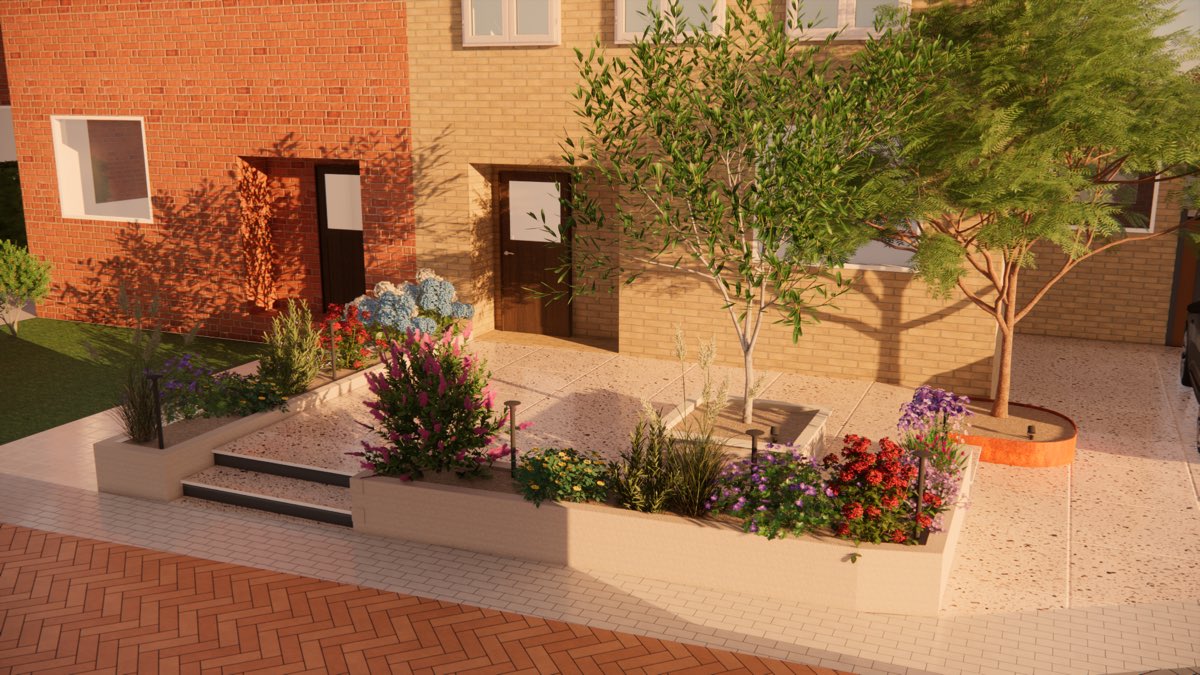 Tuinontwerp voor een tuin in Capelle aan den IJssel