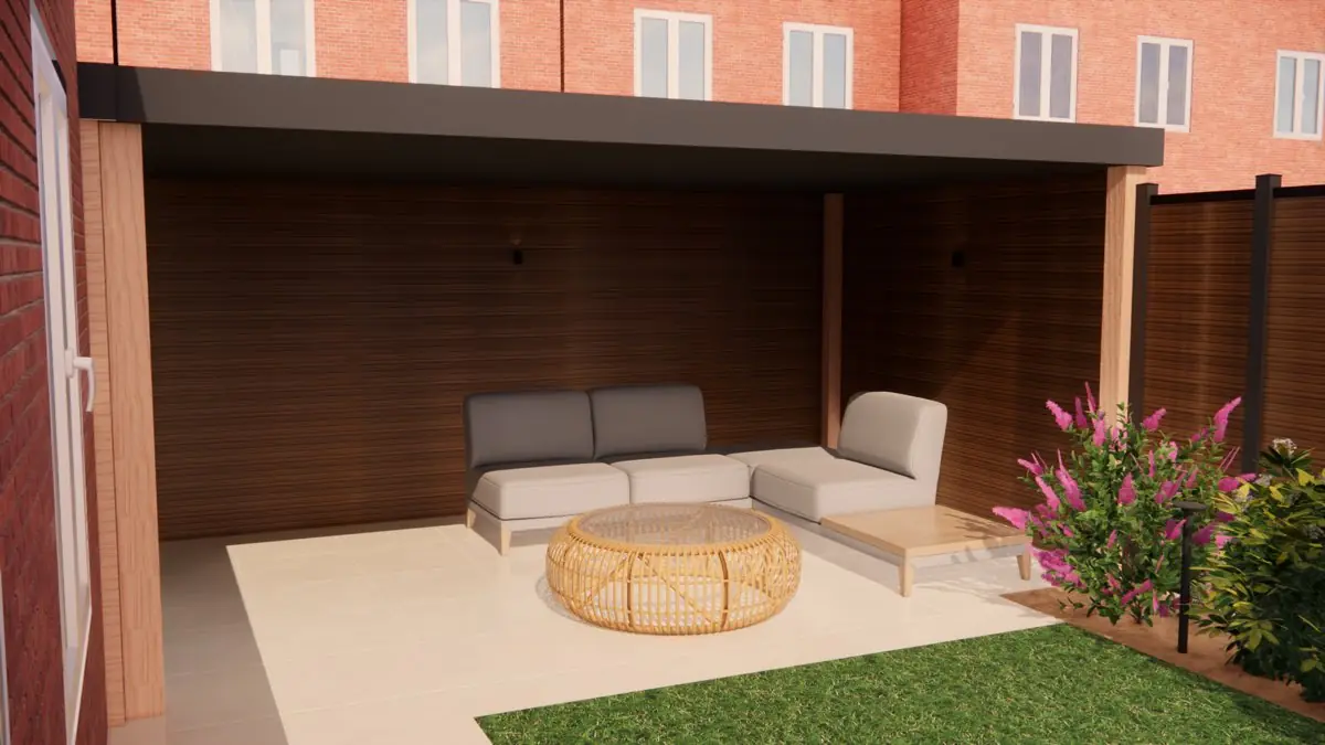 3D-ontwerp dat wij maakten voor een tuin in Berkel en Rodenrijs, beeld 2