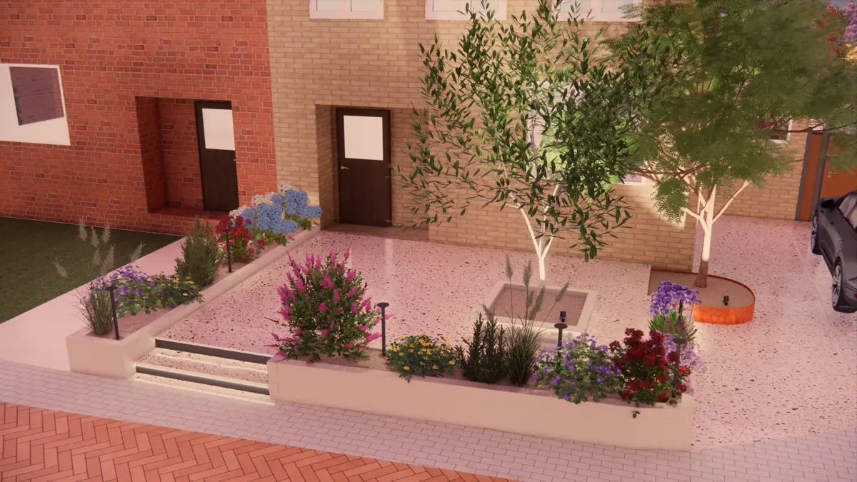 3D-ontwerp dat wij maakten voor een tuin in Capelle aan den IJssel, beeld 3