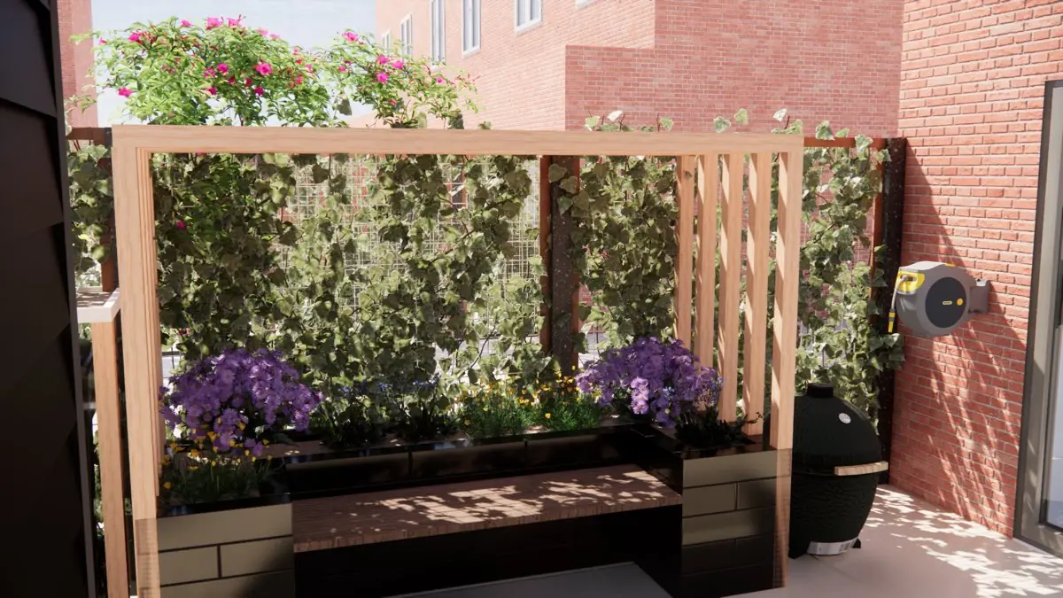 3D-ontwerp dat wij maakten voor een tuin in Pijnacker, beeld 1