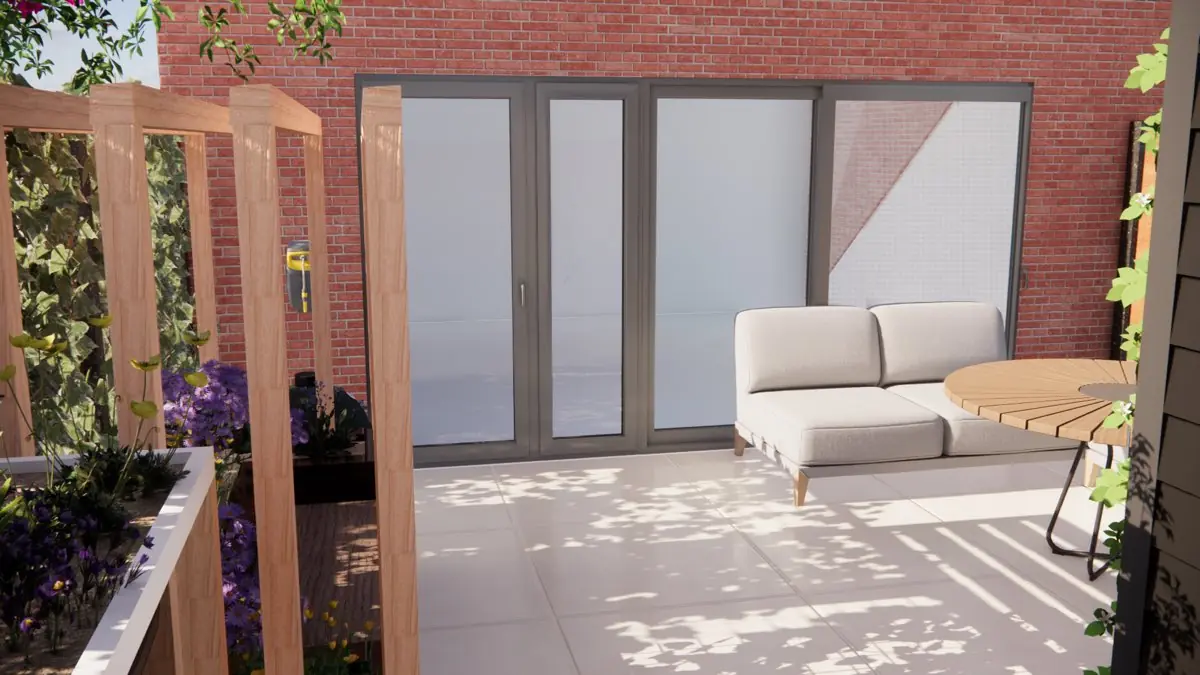 3D-ontwerp dat wij maakten voor een tuin in Pijnacker, beeld 3