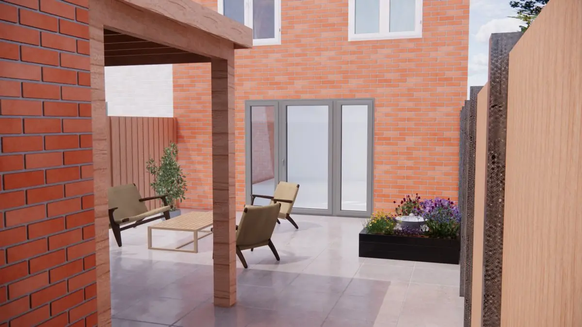 3D-ontwerp voor een tuin in Zoetermeer