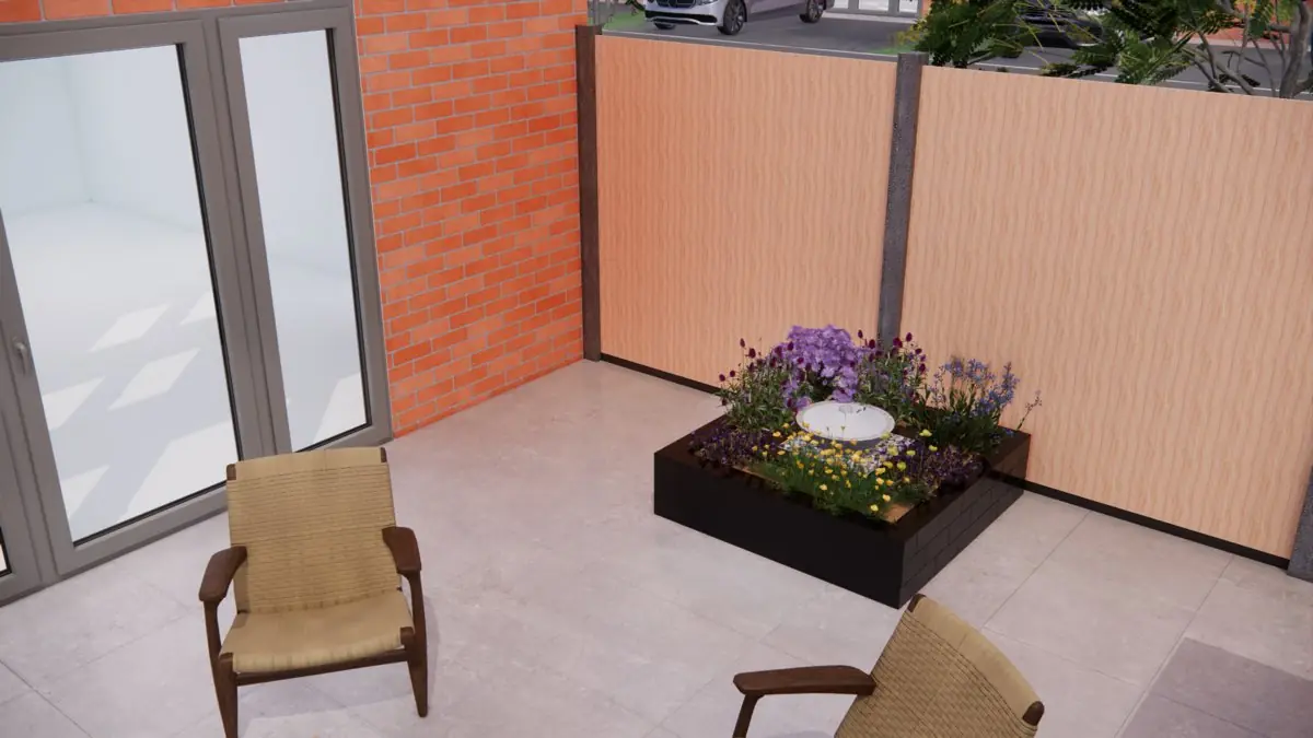3D-ontwerp dat wij maakten voor een tuin in Zoetermeer, beeld 2