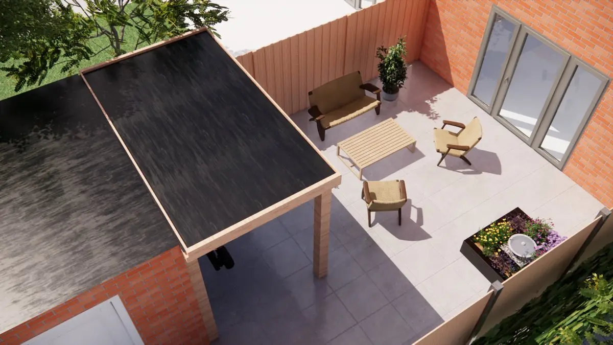 3D-ontwerp dat wij maakten voor een tuin in Zoetermeer, beeld 3